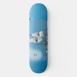 Schiff in einer Glühbirne Skateboard
