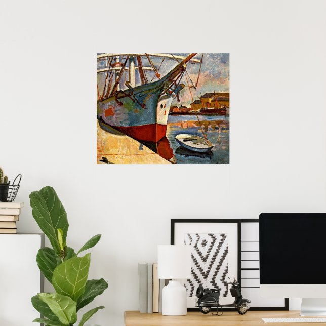 Schiff in Le Havre, Georges Braque, Poster (Heimbüro)