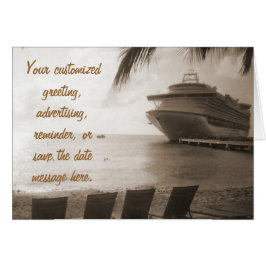 Schiff in Sepia Custom Card