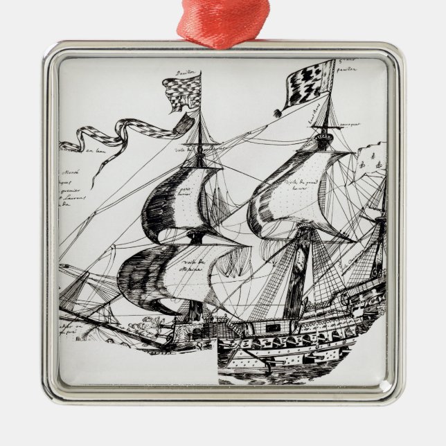 Schiff Jacques Cartiers, 'Rarete Indes Silbernes Ornament (Vorne)