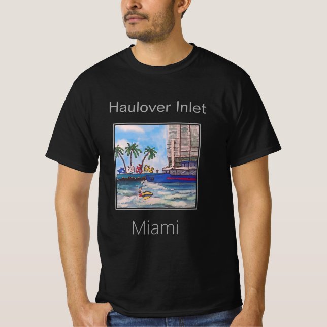 Schiff, Jetski, Haulover Inlet, Miami, Florida T-Shirt (Vorderseite)