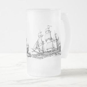Schiff Mattglas Bierglas