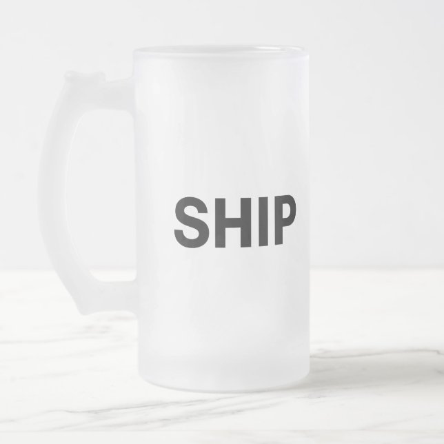 Schiff Mattglas Bierglas (Links)