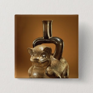 Schiff mit Puma, Chavin Kultur, c.90 BC Button