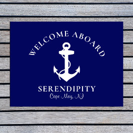 Schiff Nautical Anchering Navy Custom Welcome Bard Fußmatte