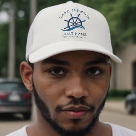 Schiff Nautical Blue Wave Navy Schiff Helm Boat Truckerkappe