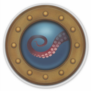 Schiff Porthole Fantasy Adventure Steampunk Nautic Aufkleber