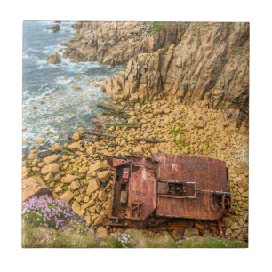 Schiff RMS Mulheim Lands End Cornwall Fliese