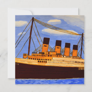Schiff Titanic Einladungskarte 