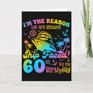 Schiff trifft auf Meinen 60. Geburtstag Kreuzfahrt Karte