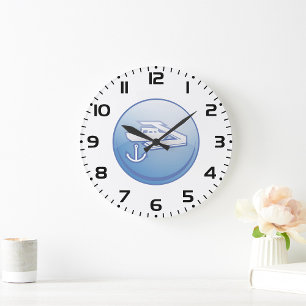 Schiff und Anchor Große Wanduhr