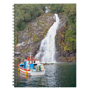 Schiff und Wasserfall, Chile Notizblock