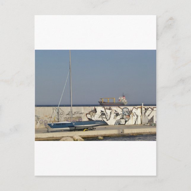 Schiff Verlassend Varna Postkarte (Vorderseite)