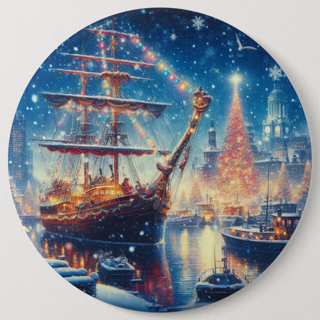 Schiff "Weihnachten/Winter" Button (Vorderseite)