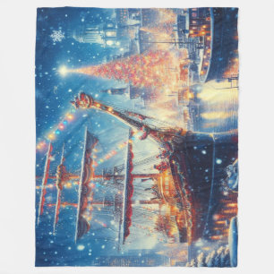 Schiff "Weihnachten/Winter" Fleecedecke