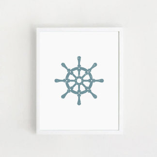 Schiff Wheel Poster, Kinderzimmer Wall Art Poster