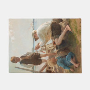 Schiffbauer (von Albert Edelfelt) Fußmatte