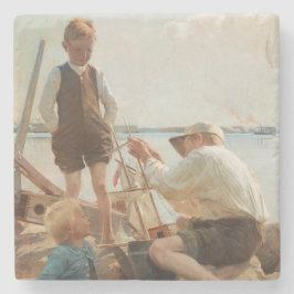 Schiffbauer (von Albert Edelfelt) Steinuntersetzer