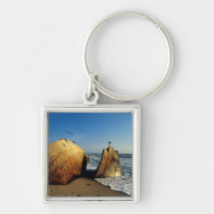 Schiffbruch am Strand, Skeleton Coast, Namibia Schlüsselanhänger