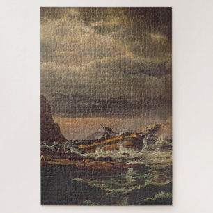 Schiffbruch an der norwegischen Küste von Johan Da