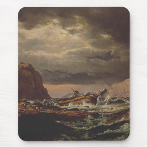 Schiffbruch an der norwegischen Küste von Johan Da Mousepad