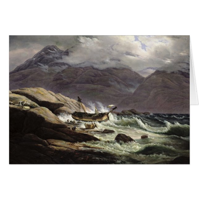 Schiffbruch auf der norwegischen Küste, 1831 (Vorderseite (Horizontal))