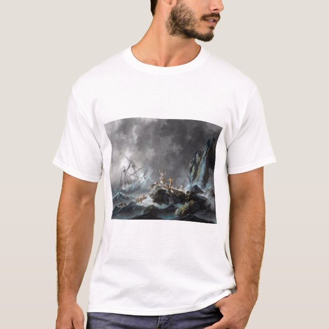Schiffbruch im Sturm 1872 T-Shirt (Vorderseite)