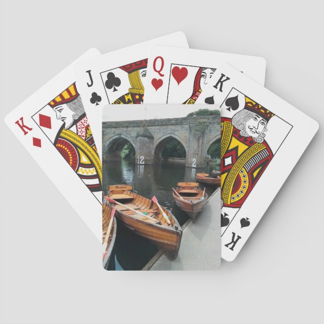 Schiffe am Fluss Durham Spielkarten (Rückseite)