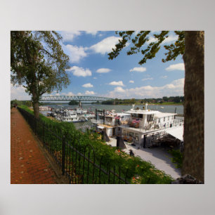 Schiffe am Ohio bei Marietta, Ohio Poster