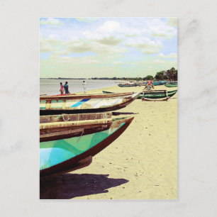 Schiffe am Tropical Beach Postkarte