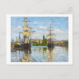 Schiffe auf der Seine in Rouen Claude Monet Postkarte