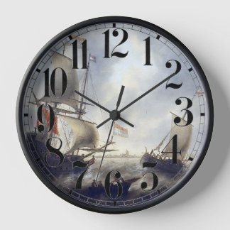 Schiffe auf See 1660er Jahre Uhr