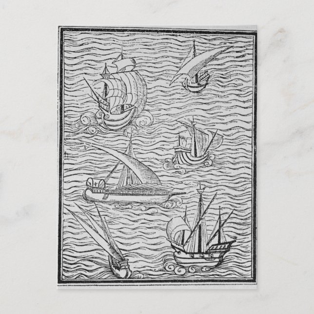 Schiffe der frühen spanischen Navigatoren Postkarte (Vorderseite)