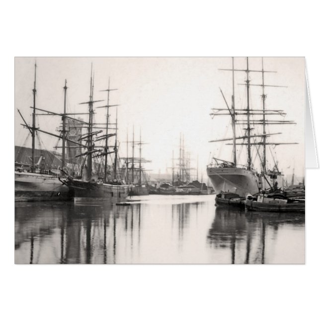 Schiffe im Hafen (Vorderseite (Horizontal))