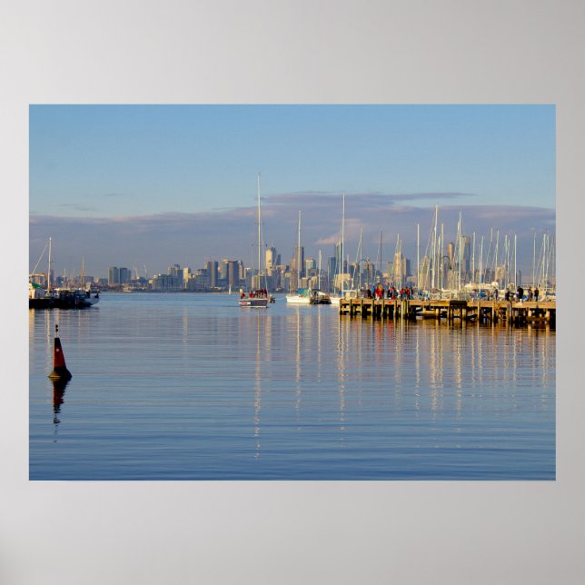 Schiffe im Hafen Poster (Vorne)