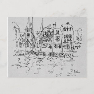 Schiffe im Hafen von Honfleur   Normandie, Frankre Postkarte