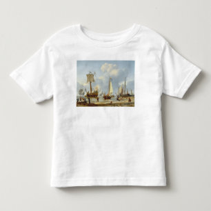 Schiffe im ruhigen Wasser mit Zahlen durch das Kleinkind T-shirt