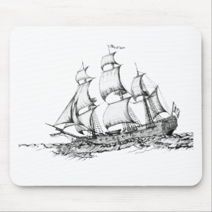 Schiffe im Wasser Mousepad