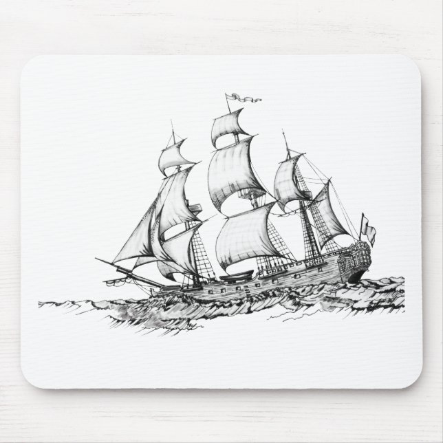 Schiffe im Wasser Mousepad (Vorne)