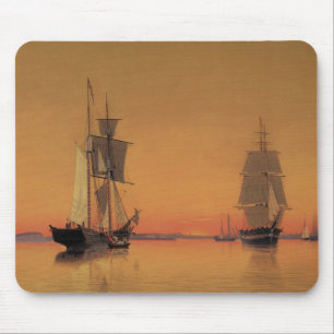 Schiffe in Boston-Hafen - William Bradford Mousepad