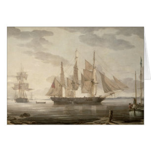 Schiffe in Hafen, 1805 (Öl auf Leinwand)
