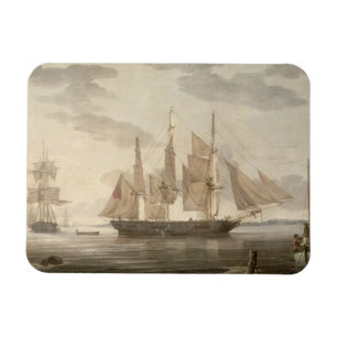 Schiffe in Hafen, 1805 (Öl auf Leinwand) Magnet