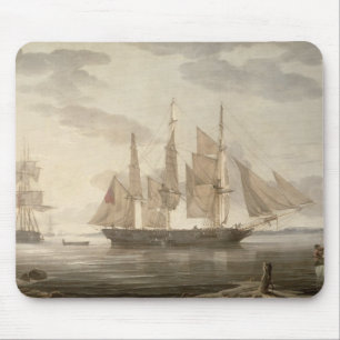 Schiffe in Hafen, 1805 (Öl auf Leinwand) Mousepad
