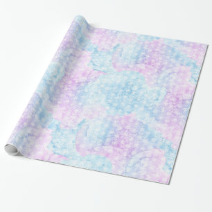 Schiffe Rad und Herzen auf blauem Geschenkpapier
