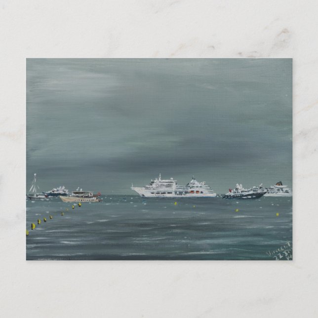Schiffe und Boote in Cannes 2014 Postkarte (Vorderseite)