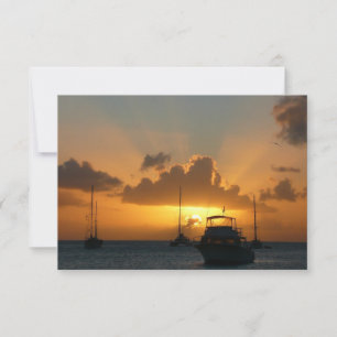 Schiffe und Sonnenuntergang tropische Seascape