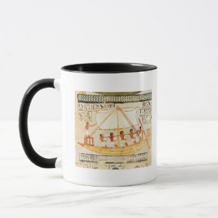 Schiffer auf dem Nil, vom Grab von Sennefe Tasse