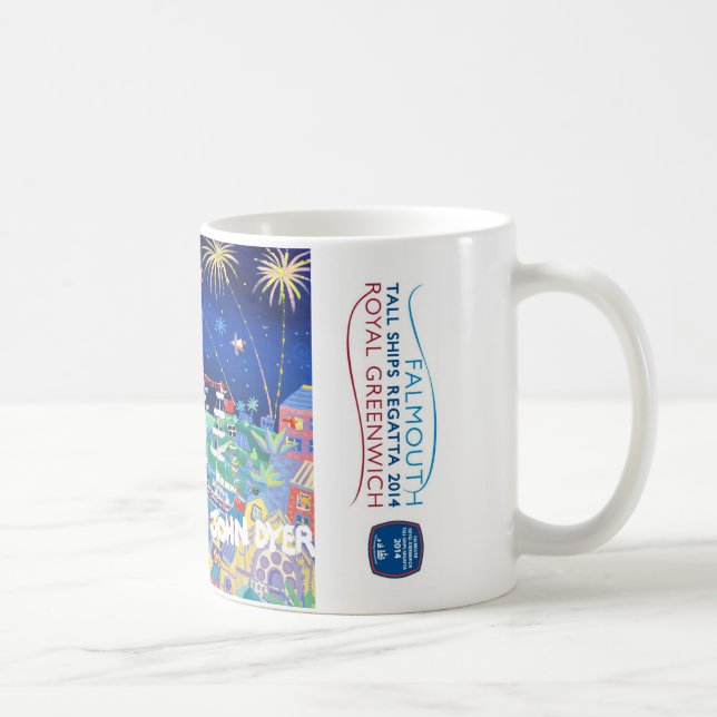 Schifferegatta-Kunst-Tasse 2014 Falmouths hohe Kaffeetasse (Rechts)