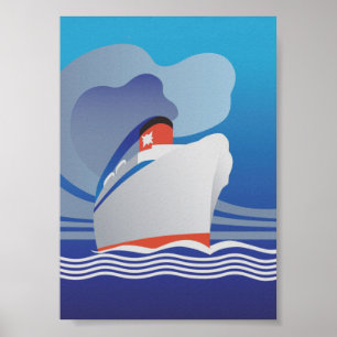 Schifffahrt Art Deco Poster