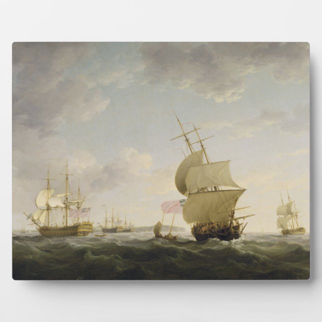 Schifffahrt im Ärmelkanal, c.1755 (Öl auf ca. Fotoplatte (Vorderseite)